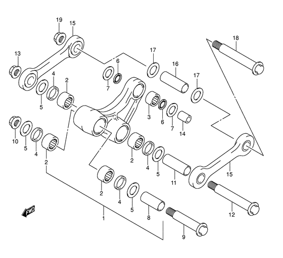 DR-Z400 Втулки заднего рычага