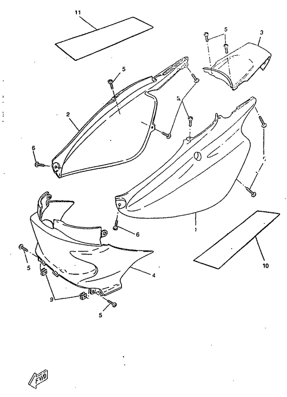 CW50RSX Боковые обтекатели