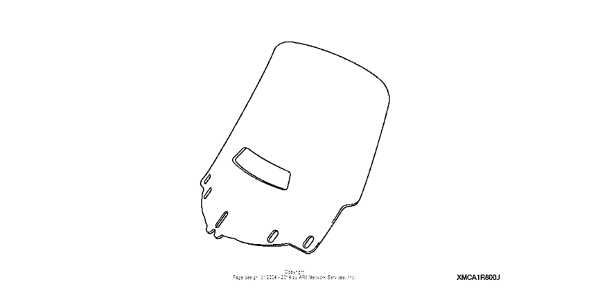 GL1800 (ABS) Vented windshield (tall)