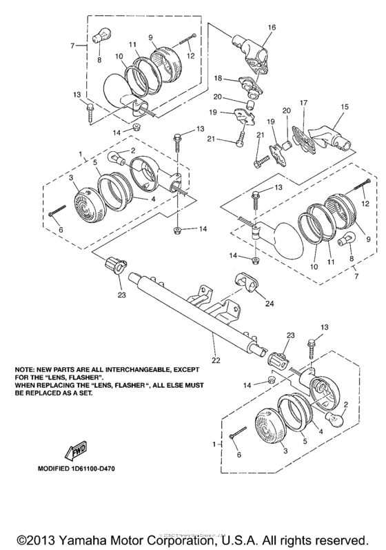 XVZ1300TFSRC Поворотники