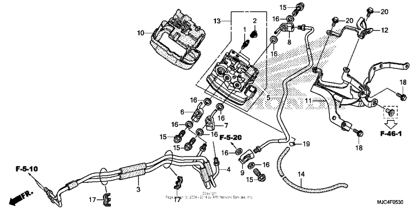 Front valve unit (cbr600ra)