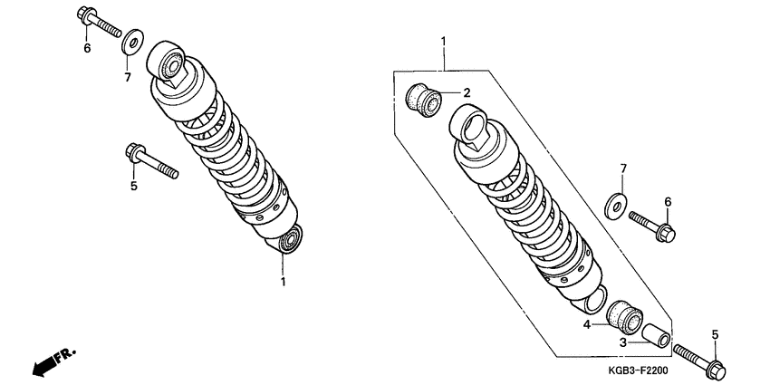 VT125C2 Rear cushion