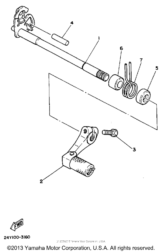 Shift shaft pedal