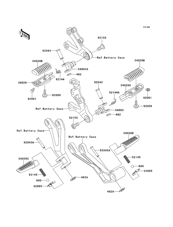 ZX900 Подножки