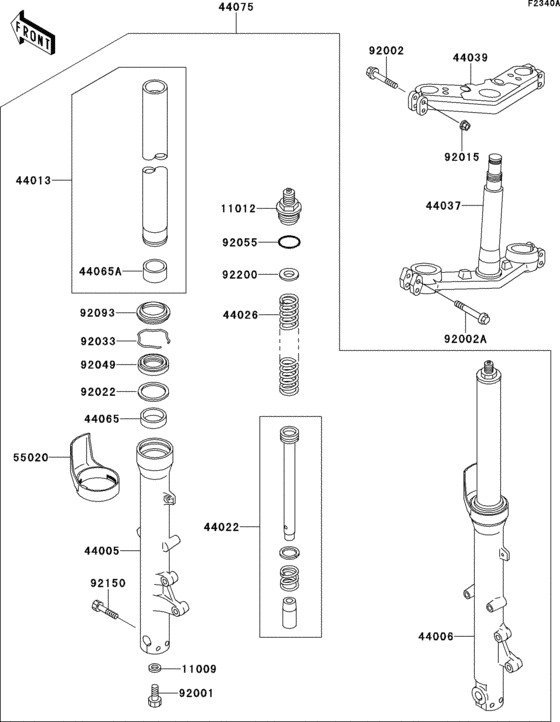 ZG1000 Front fork(zg1000-a14)