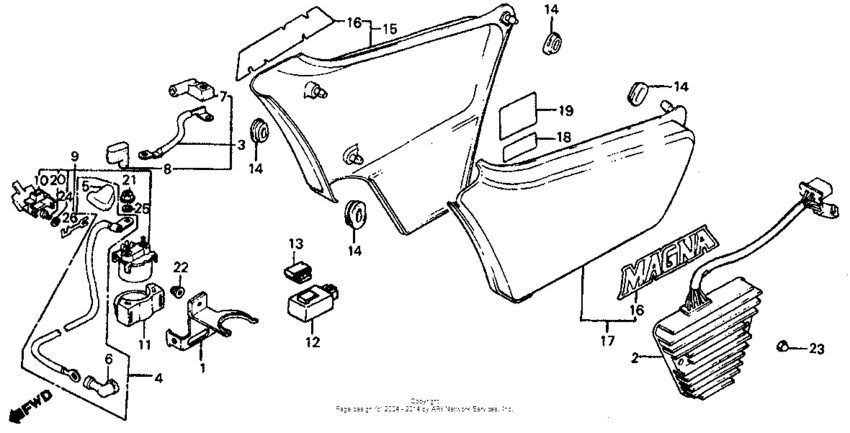 Side cover + rectifier 84