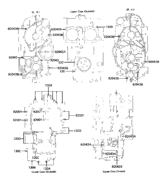 Crankcase bolt & stud pattern