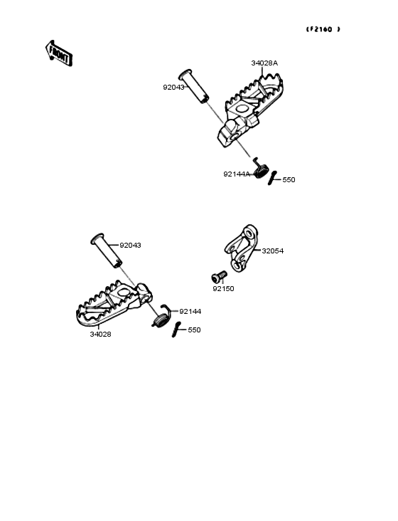 KX125 Подножки