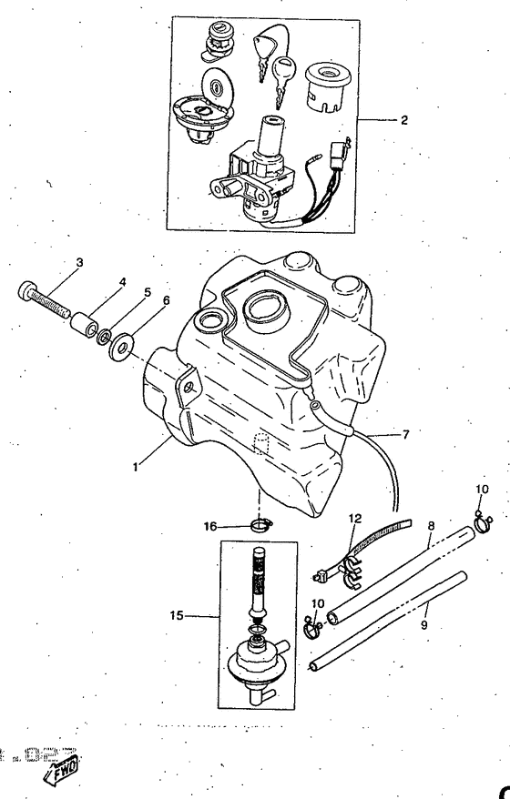 YQ50R Топливный бак