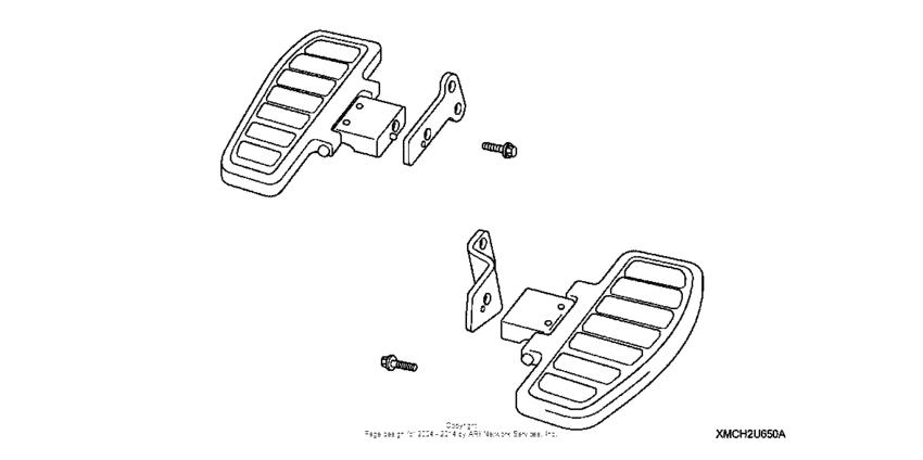 VTX1800C Passenger billet floorboard