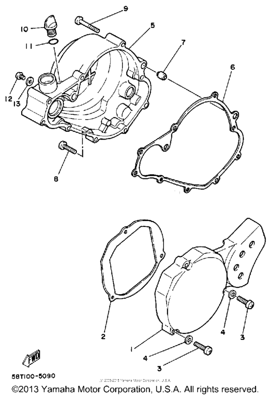 YZ80U Боковые крышки
