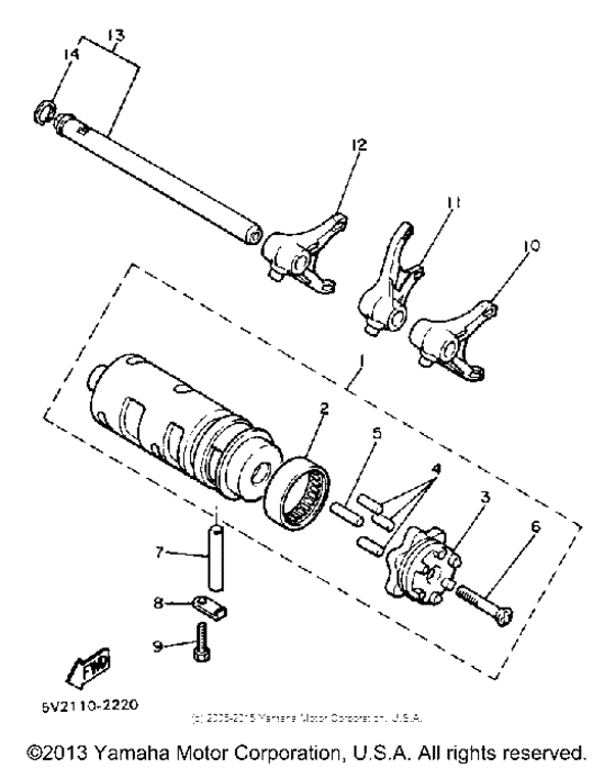 XJ650RJ Копирный вал