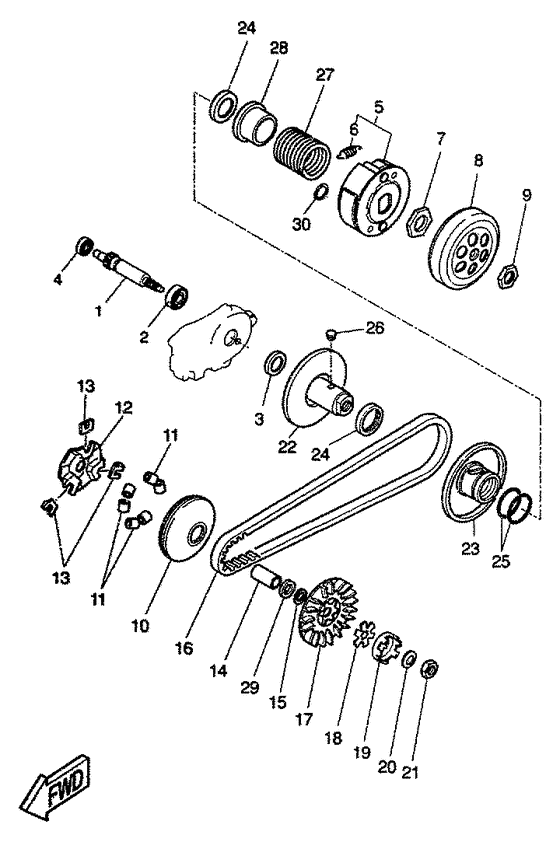CW50RS Сцепление