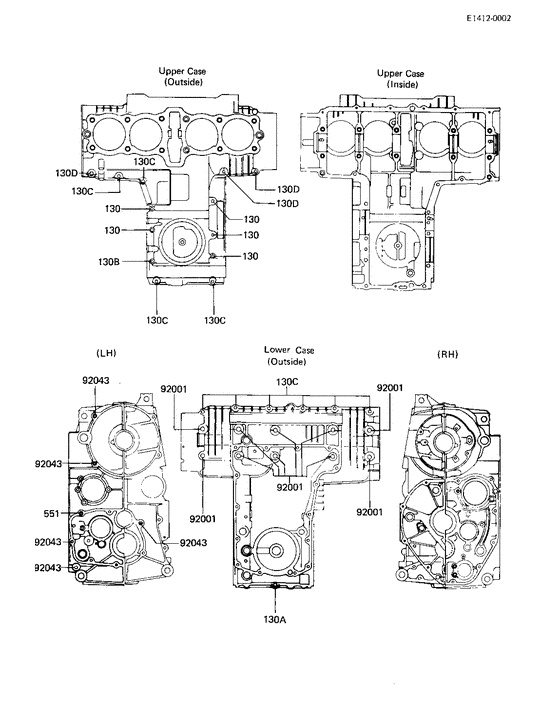 Crankcase bolt & stud pattern