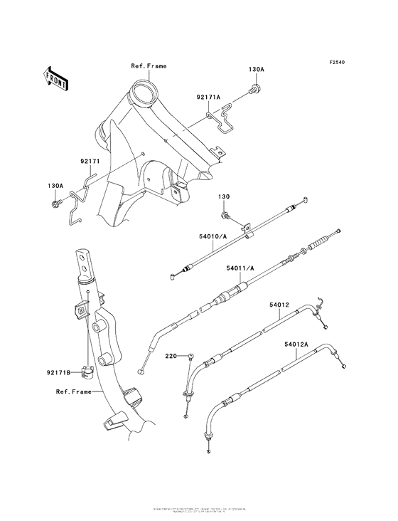 VN900 Тросы управления