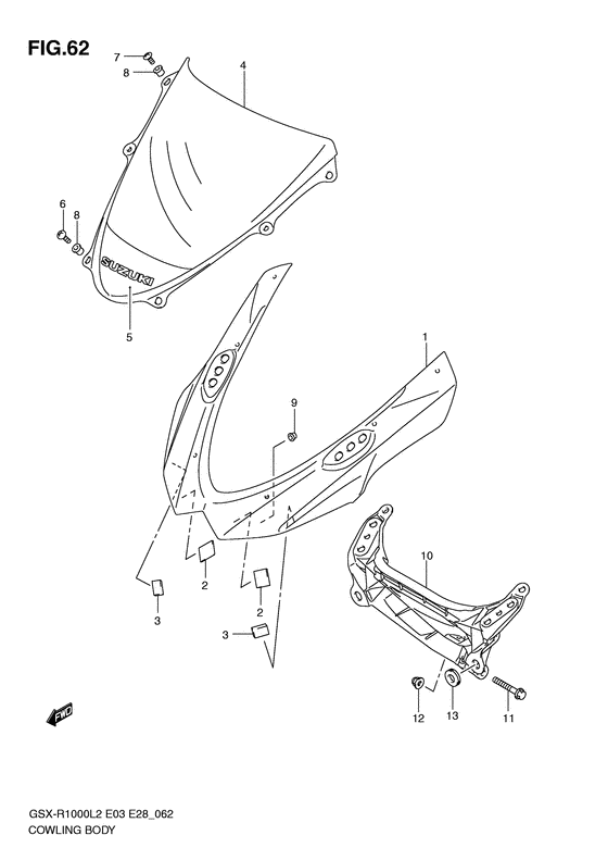GSX-R1000 Cowling body
