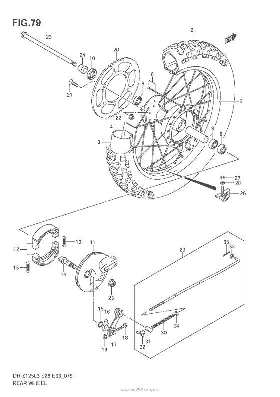 Rear Wheel (Dr-Z125L3 E28)