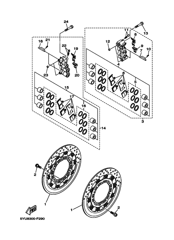 MT01 Передний суппорт