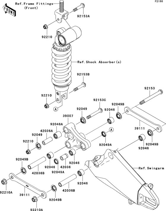 ZX600 Задняя подвеска