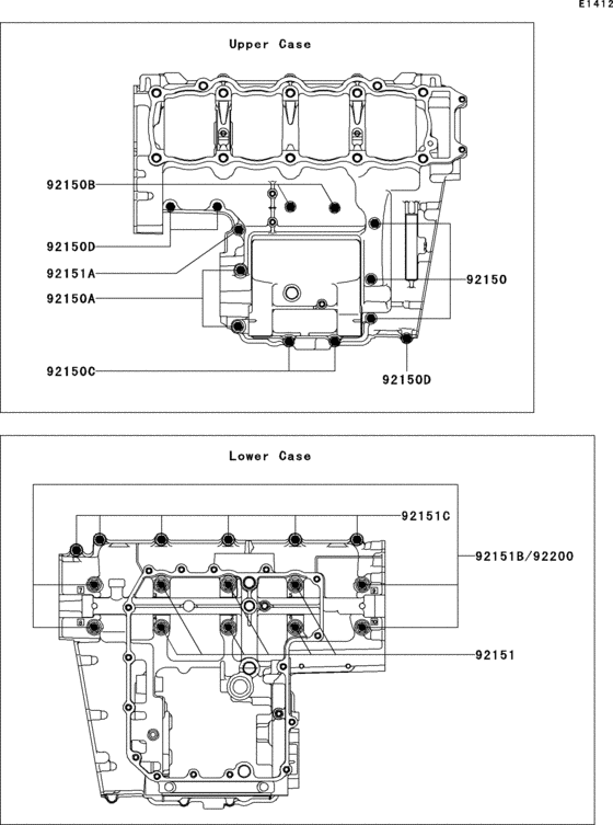ZR1000 Болты крепления картера