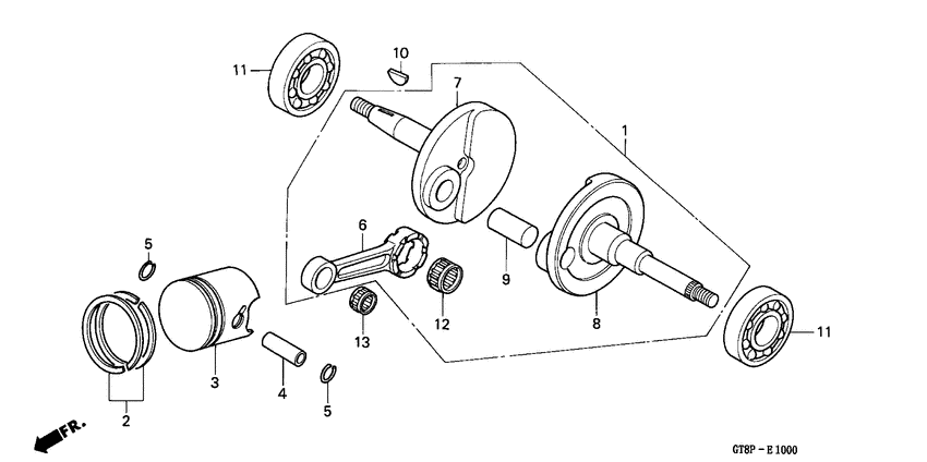 Crankshaft/piston