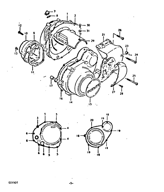 Crankcase cover ass`y  (v