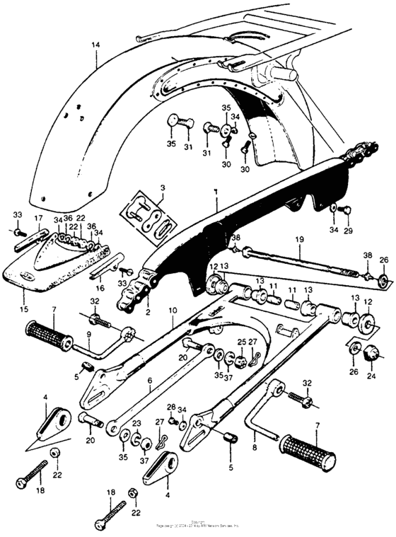 Swingarm + rear fender