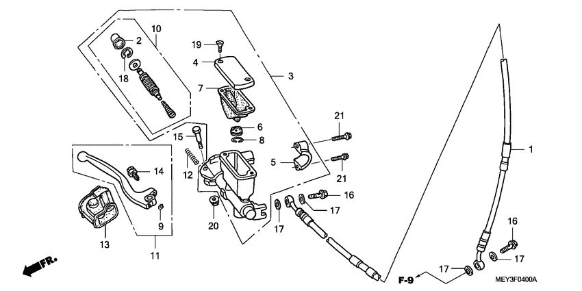 Fr. brake master cylinder