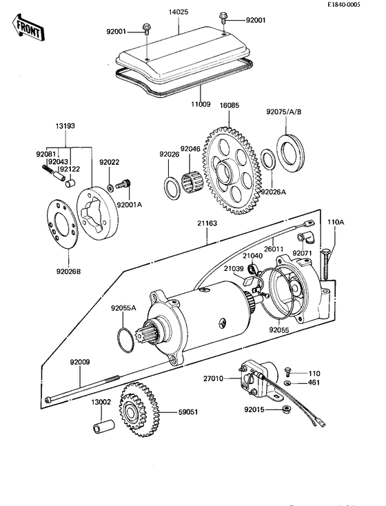 Starter motor/starter clutch