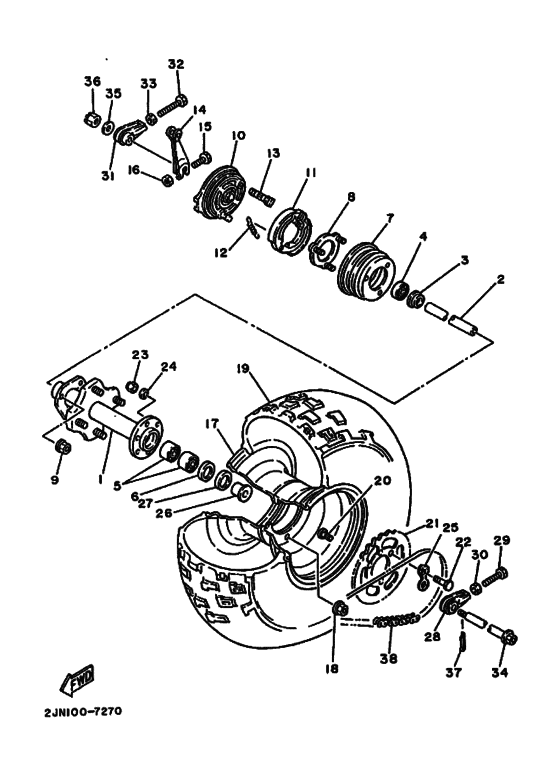 Rear wheel complete assy