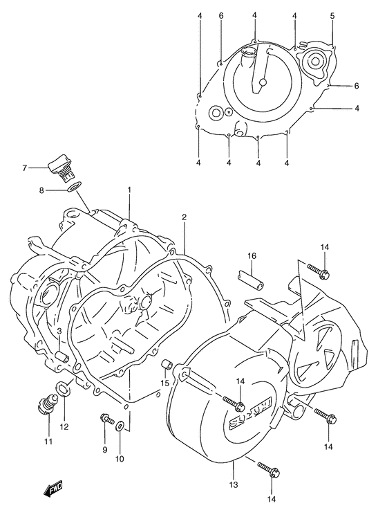 Crankcase cover ass`y  (v