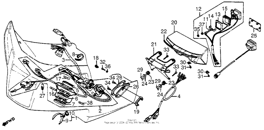 Gl1100a fairing wire harness