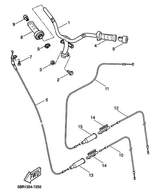Steering handle. cable