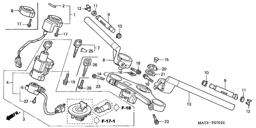 Handle pipe/top bridge