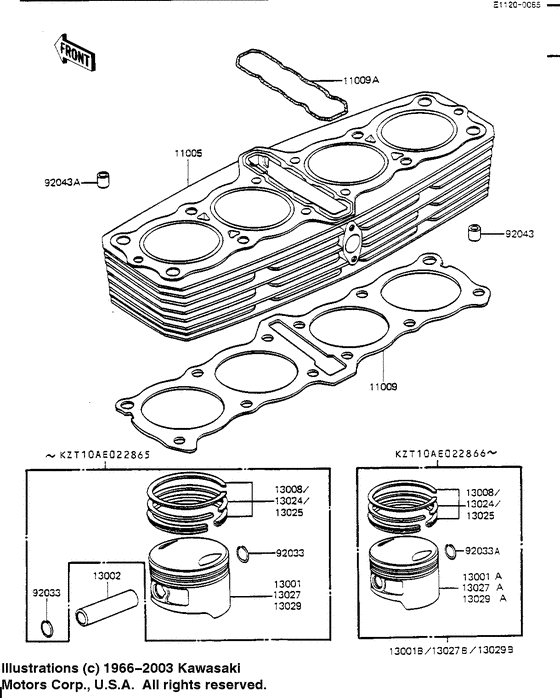 Cylinder/pistons