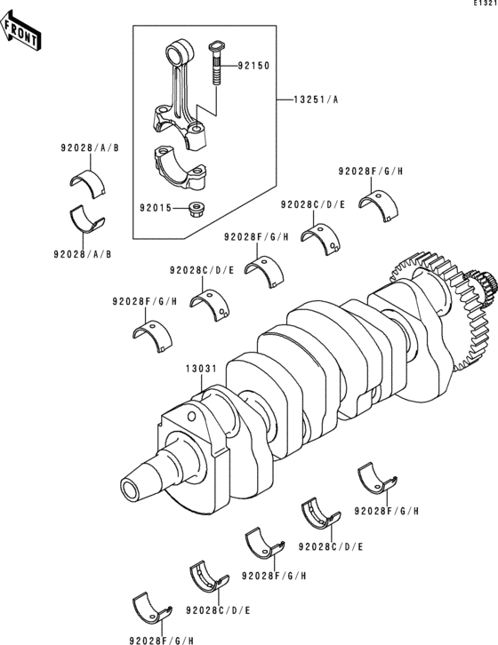ZX900 Коленвал