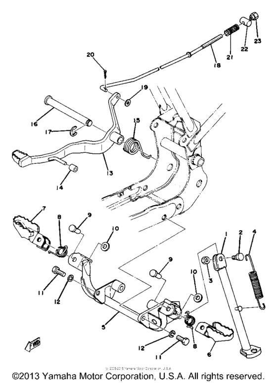 Stand - footrest - brake pedal