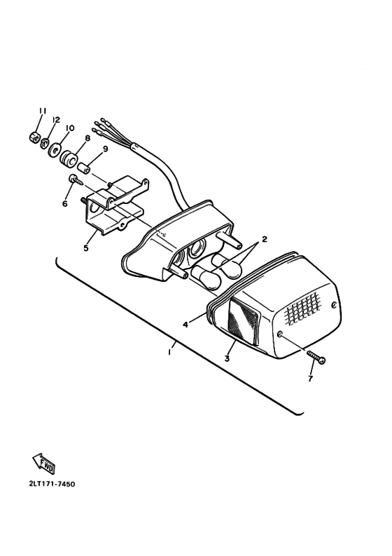 Taillight unit ass`y