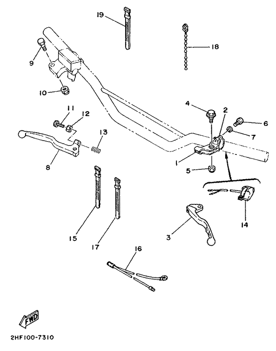 Handle switch. lever