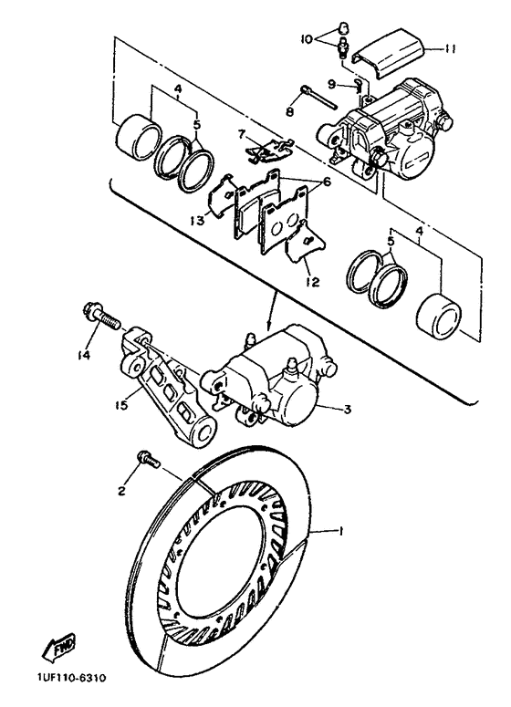 Hinterradbremssattel