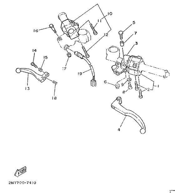 Handle switch. lever
