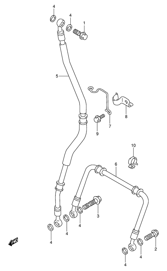 TL1000 Передние тормозные трубки