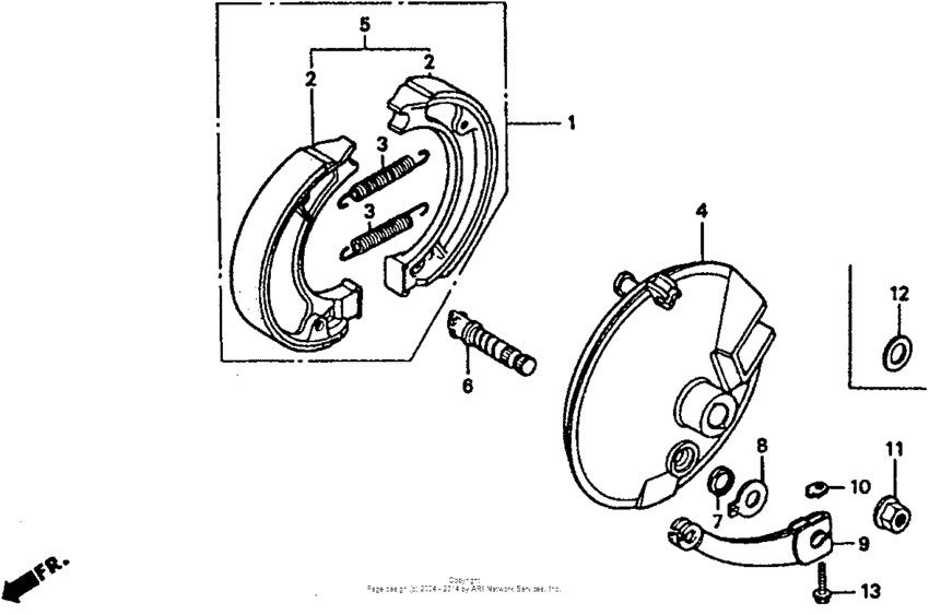 Front brake + front brake panel
