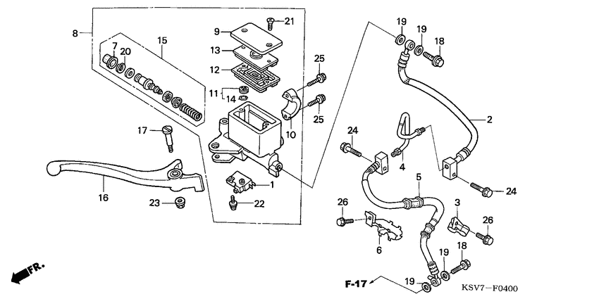 Fr. brake master cylinder
