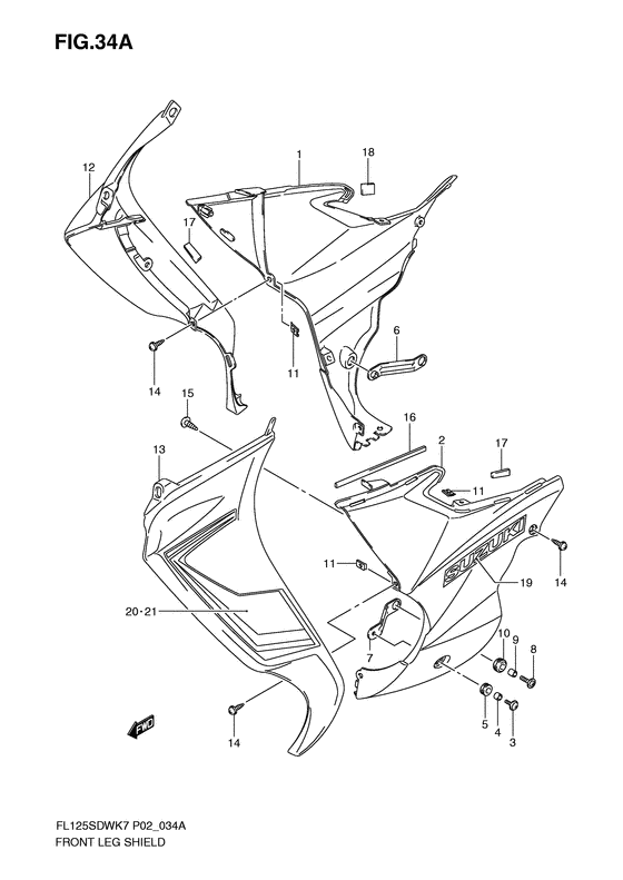 Front leg shield