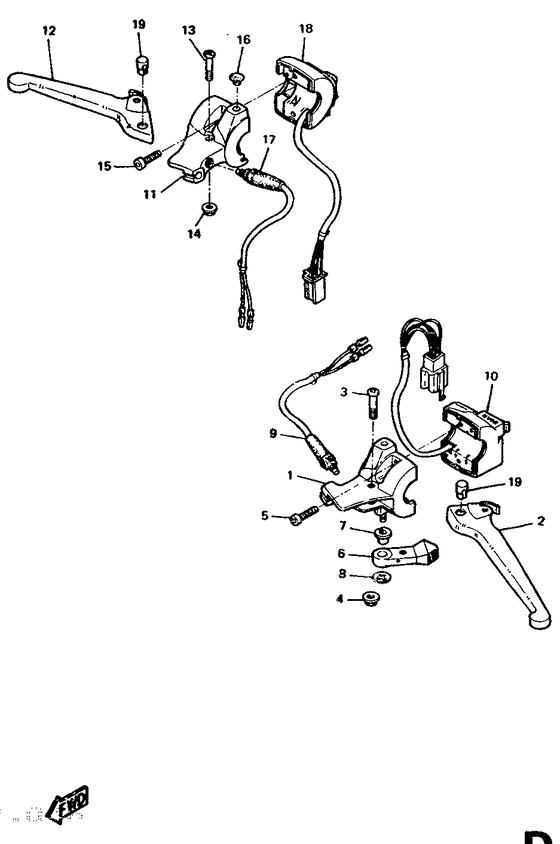 Handle switch. lever