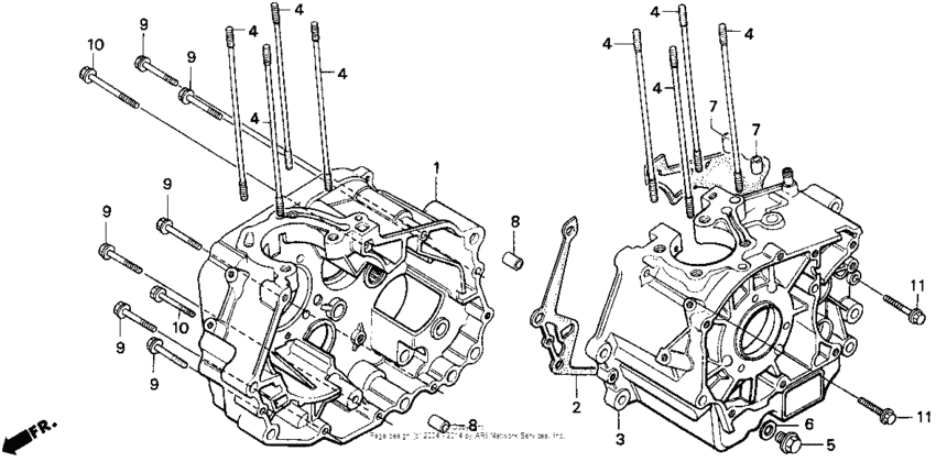 CB250 Картер двигателя