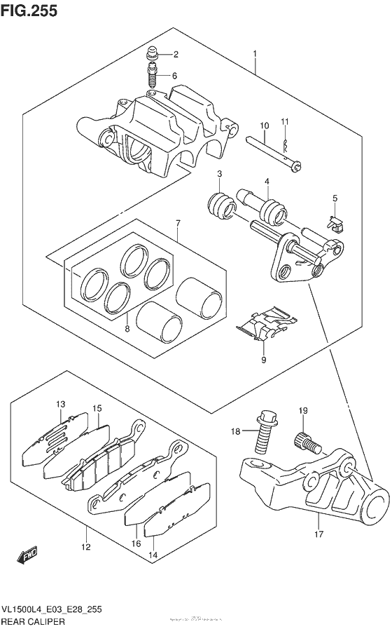 Rear Caliper (Vl1500L4 E33)