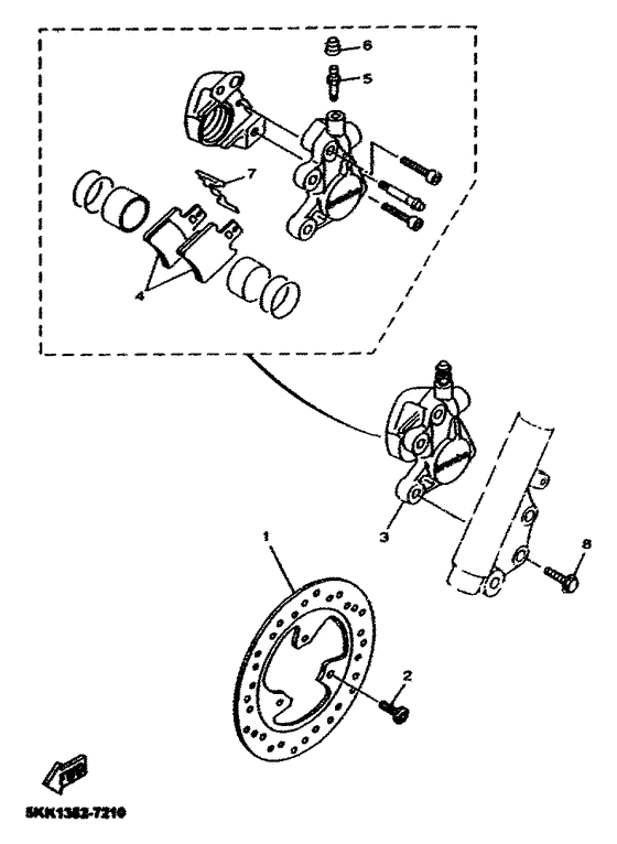 YN100 Передний суппорт