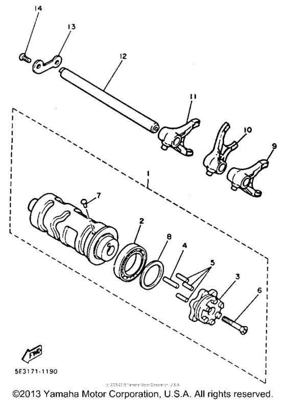 XV1100DC Копирный вал